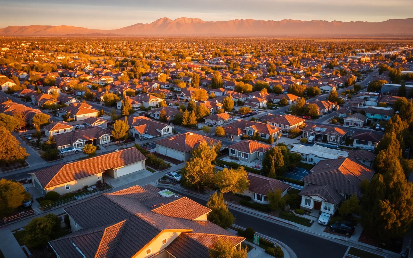 Aerial view of California Central Valley
